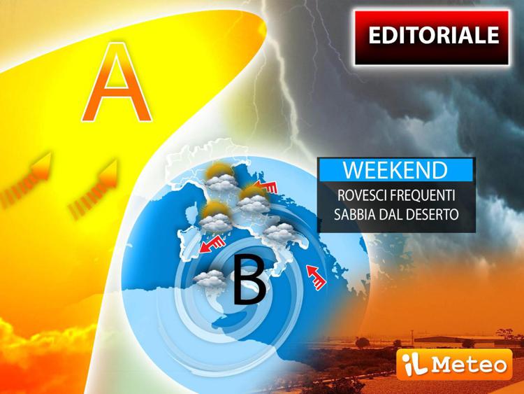 Meteo, vortice algerino verso l'Italia: sabbia e piogge nel weekend