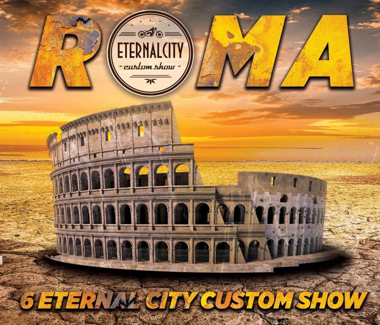 Motorcycle, a Roma Eternal City Custom Show