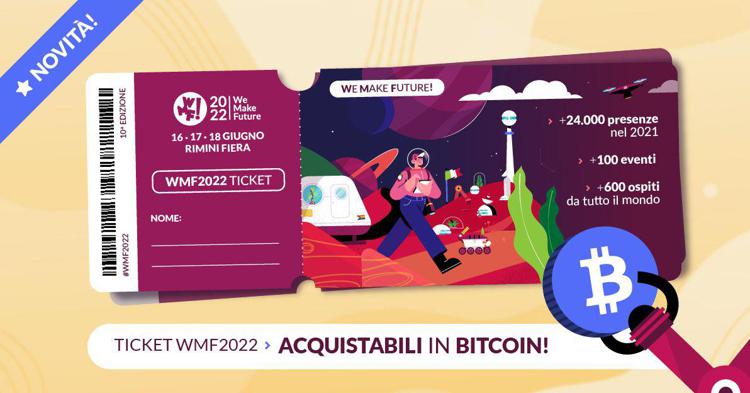 Il WMF - Il più grande Festival sull’Innovazione Digitale e Sociale - sarà il primo in Italia acquistabile in Bitcoin