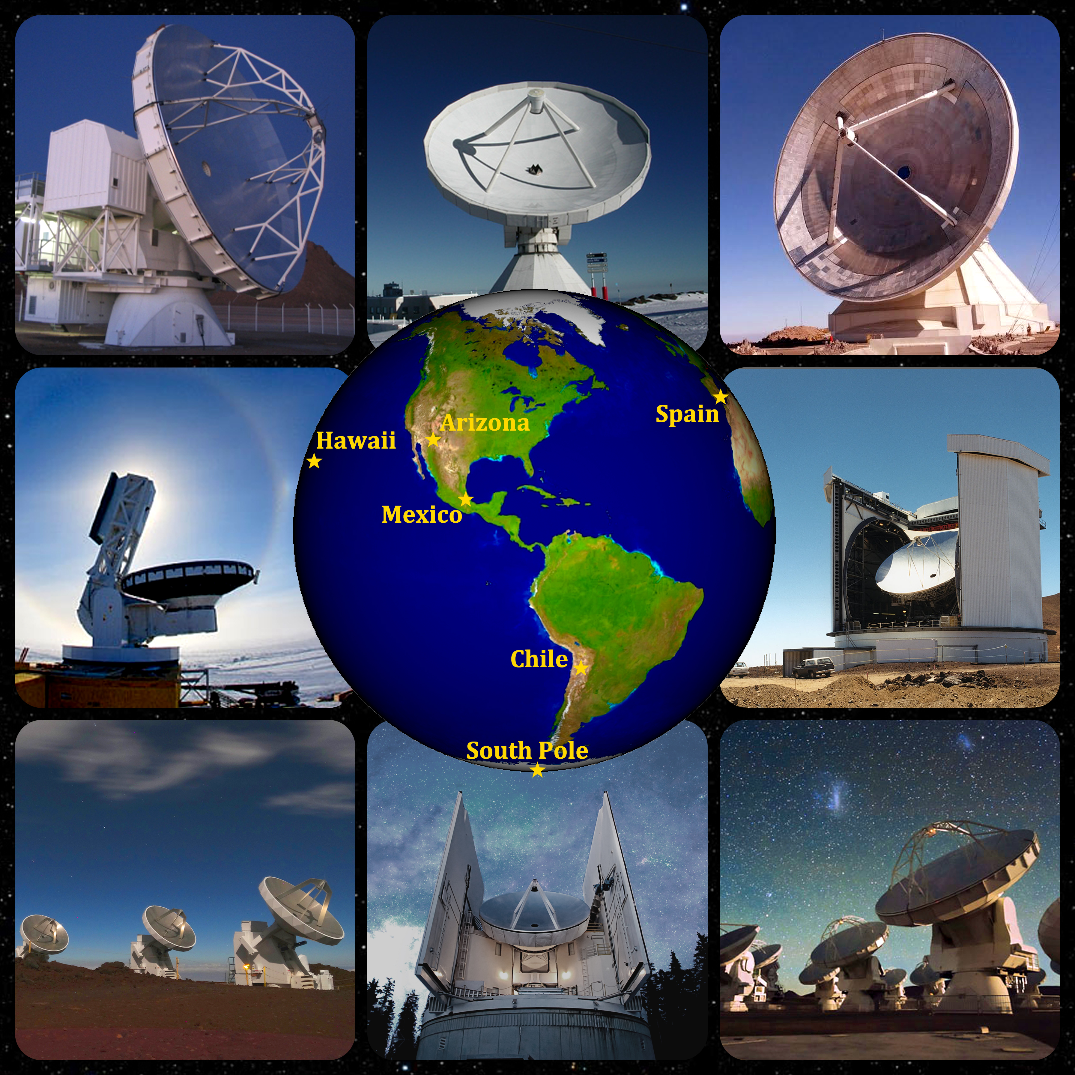 EHT telescopes - Collaborazione EHT