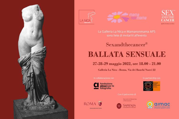 Alla Galleria La Nica di Roma 'Ballata Sensuale' contro tabù sesso dopo cancro