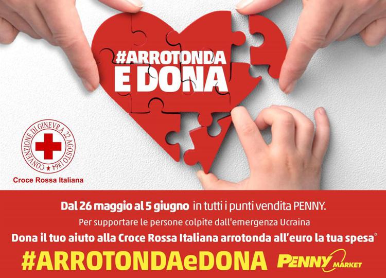 #Arrotondaedona, Penny sostiene Croce rossa italiana