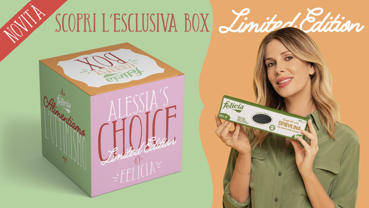 La nuova COURTESY BOX FELICIA “Limited Edition”, scelta da Alessia Marcuzzi per i suoi amici, dal 21 giugno sara’ acquistabile sul sito di Felicia .it
