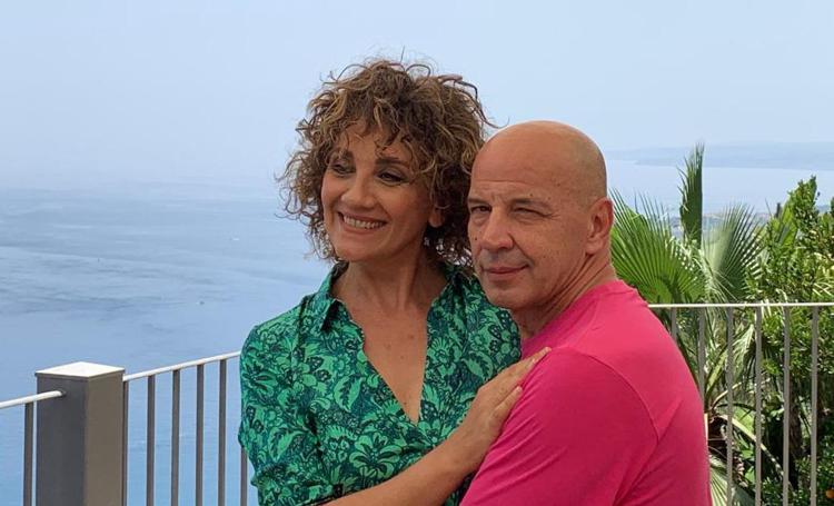Aldo Baglio con Lucia Ocone al ‘Taormina Film Festival’ con il film “Una boccata d’aria” (foto AdnKronos)