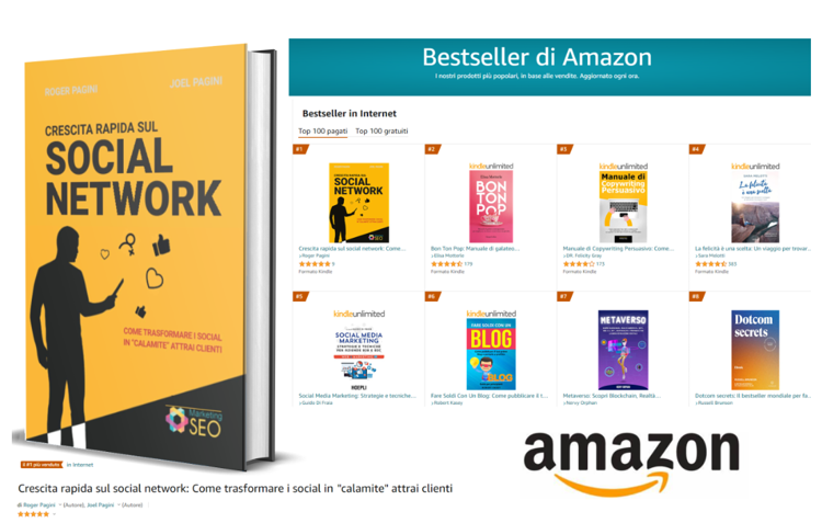 Crescita rapida sul Social Network, il libro di Roger Pagini e Joel Pagini è Best Seller Amazon