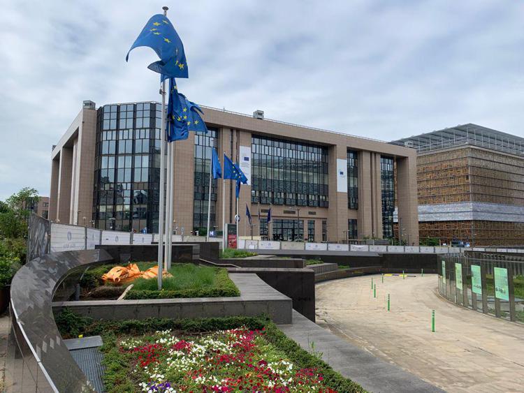 La sede del Consiglio Ue a Bruxelles (foto Adnkronos)
