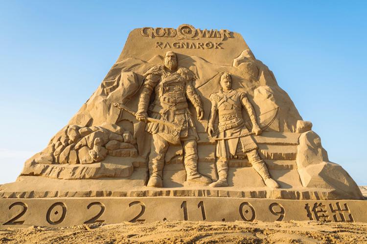 God of War Ragnaork, incredibile statua di sabbia a Taipei