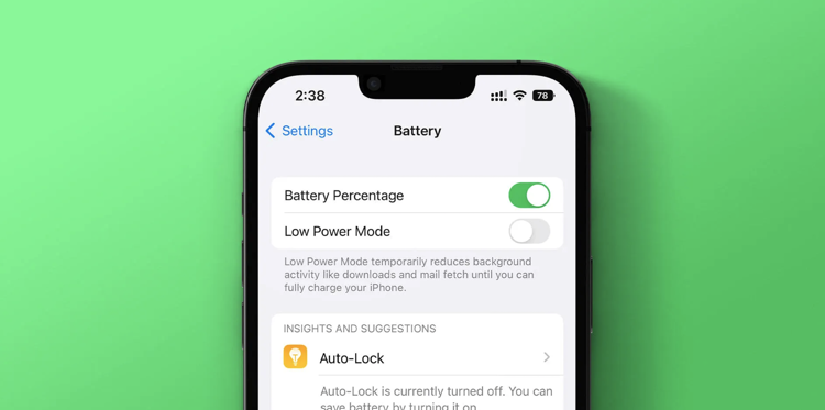 iOS 16, su iPhone torna la percentuale della batteria nella barra di stato