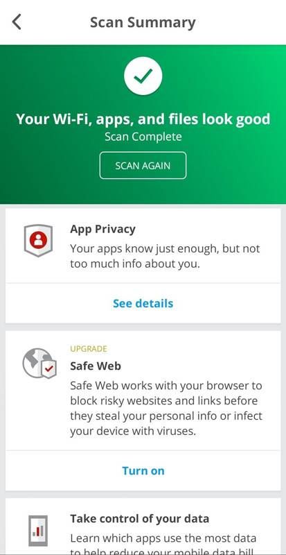 5 acquistare mcafee per android ios