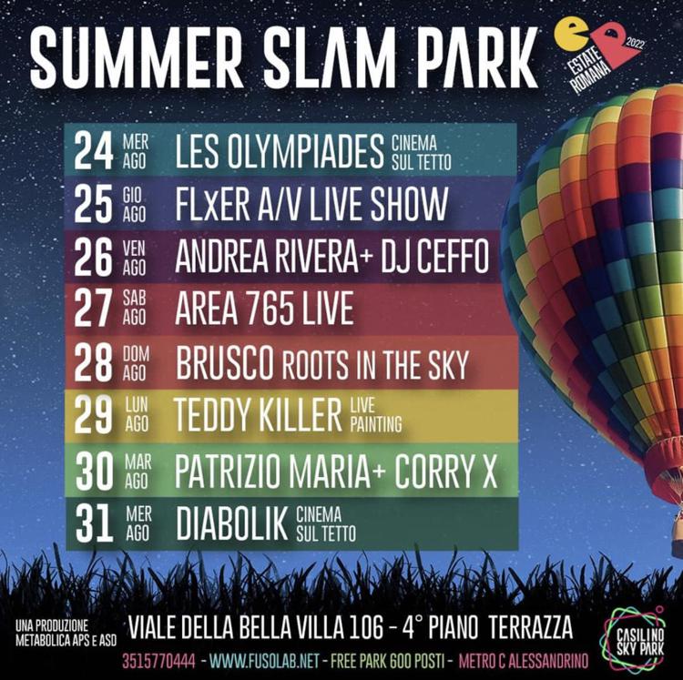 Roma, al Casilino riparte la programmazione di 'Summer Slam Park'