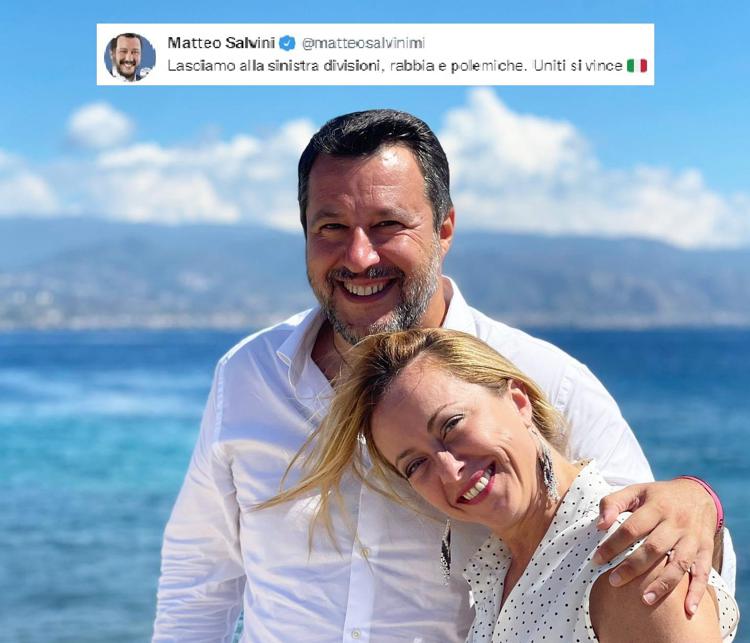 Elezioni 2022, incontro Salvini-Meloni a Messina: la foto sui social
