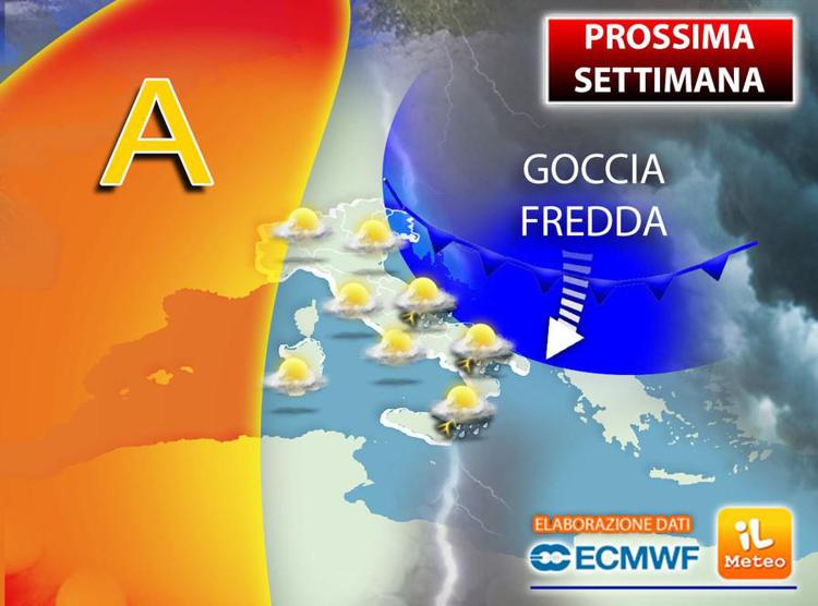 'Goccia fredda' sull'Italia, le previsioni tra temporali e nubifragi
