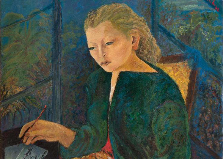  - Antonietta Raphaël Mafai, “Autoritratto con lettera”, 1942. Olio su tela
