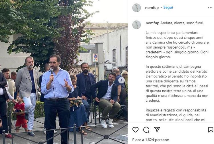 Il post di Filippo Sensi su Instagram