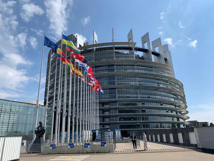 La sede del Parlamento Europeo a Strasburgo (foto Adnkronos)
