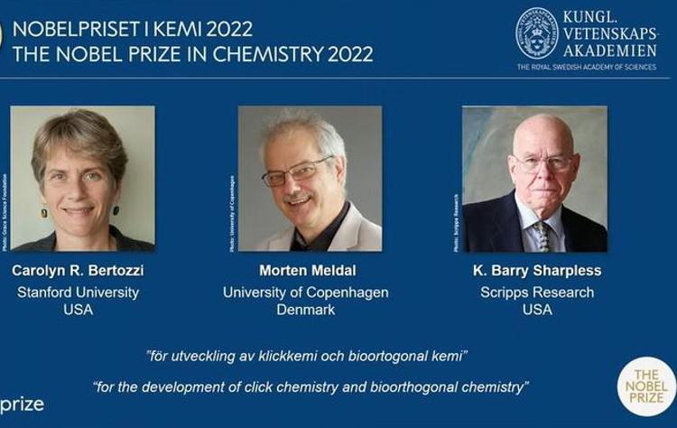 Nobel per la Chimica 2022 a Bertozzi, Meldal e Sharpless
