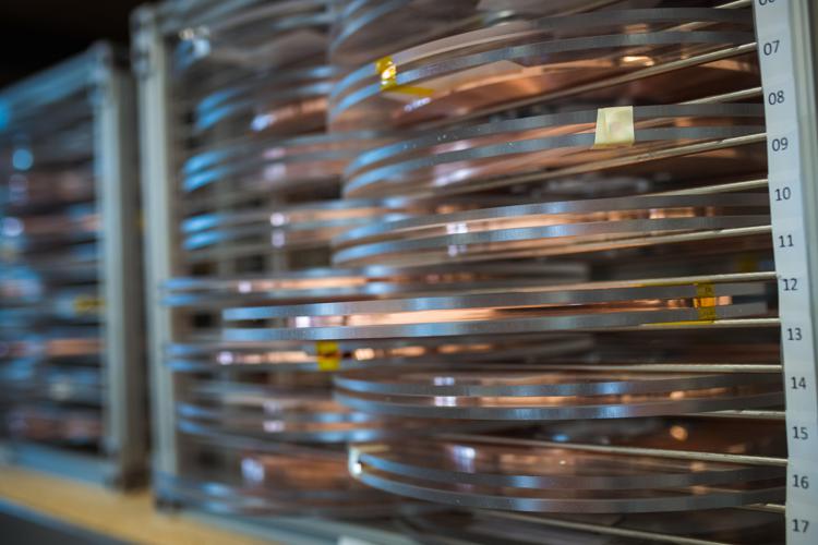 Spool of high-temperature superconducting tape used in the new class of fusionmagnet. The magnet built and tested by CFS and MIT contains 267 km (166 mi) of tape, which is the distance from Boston, MAto Albany, NY - Credit: Gretchen Ertl, CFS/MIT-PSFC, 2021