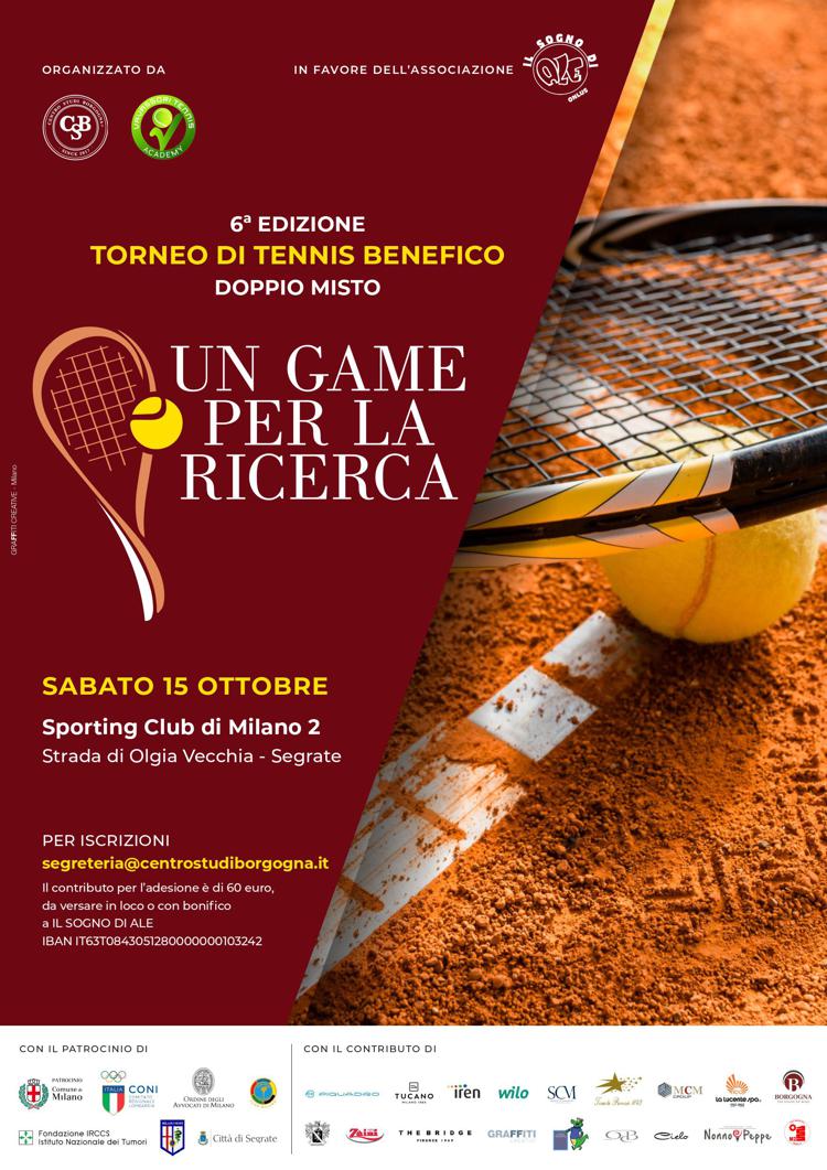 A Milano tennis 'benefico' per la ricerca sul sarcoma di Ewing