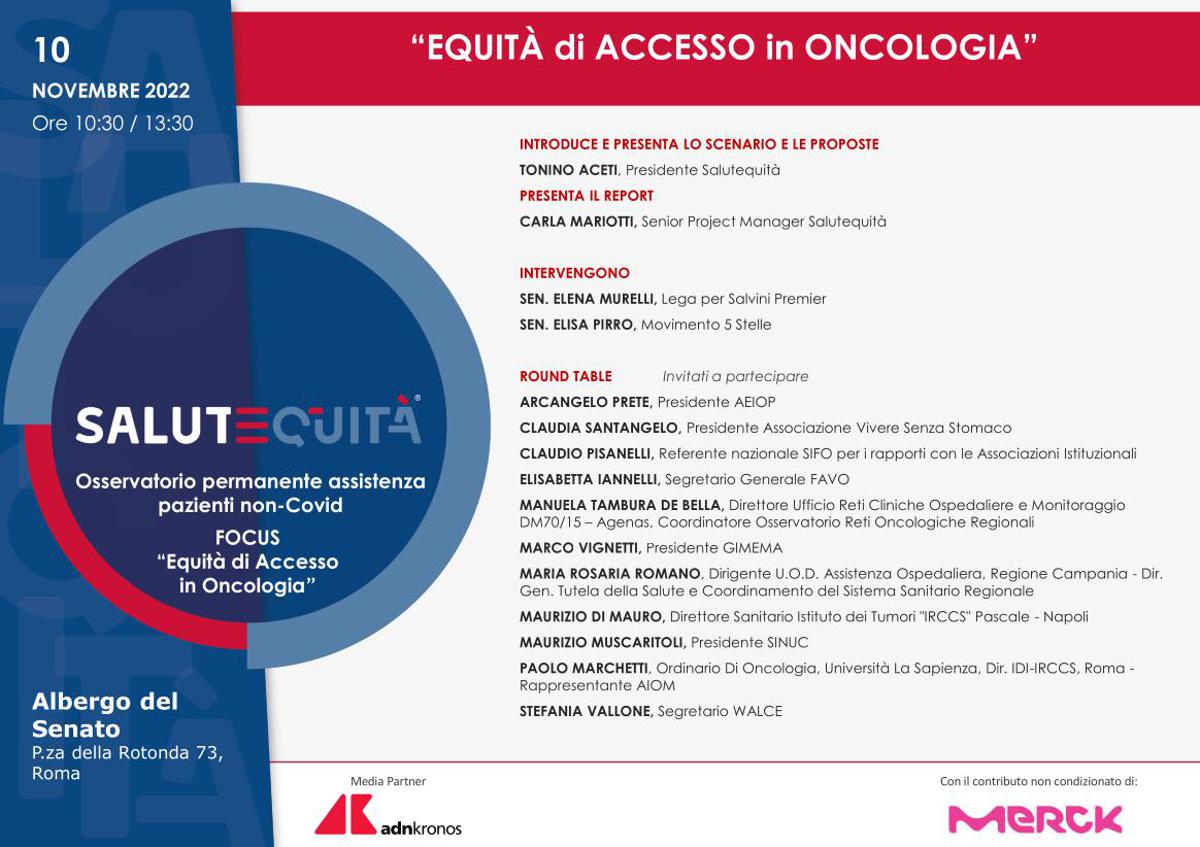 Equità di accesso alle cure in oncologia, focus a Roma