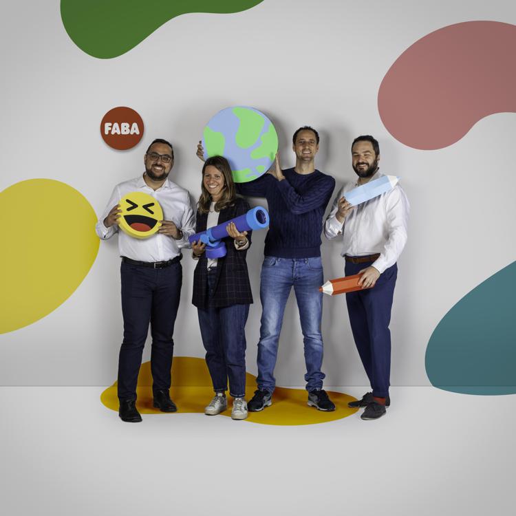 i fondatori di Faba: Alessio Polo, Chiara Gava, Matteo Fabbrini,  Francesco Poloniato - (Foto Uff. Stampa FABA - Press Play) 
