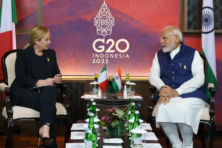 G20, Meloni a Modi: 