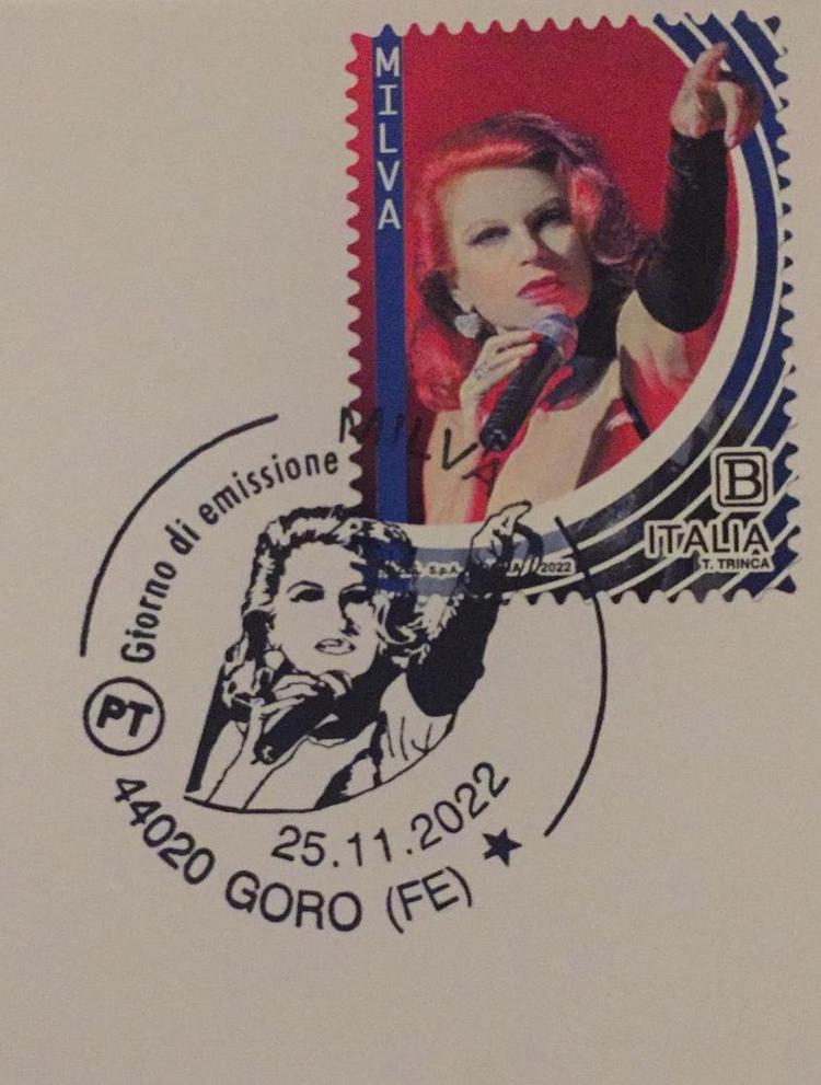 Il francobollo di Poste Italiane dedicato a Milva,  la pantera di Goro