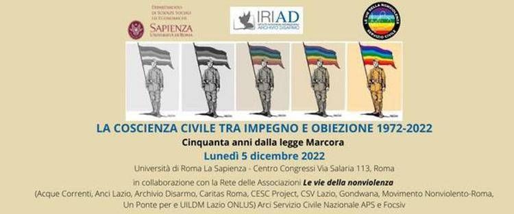 Il 5 dicembre a Roma convegno su pace e servizio civile a 50 anni da legge su obiezione coscienza