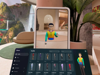 Meta Quest Pro, the first update introduces an avatar mirror