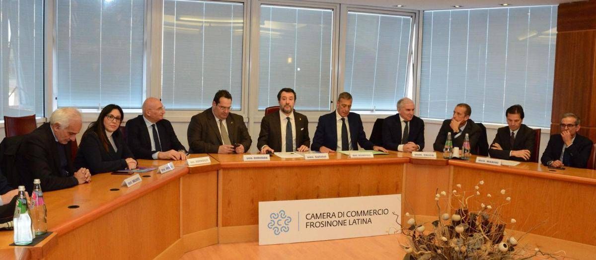 Salvini in visita a Cciaa Frosinone Latina