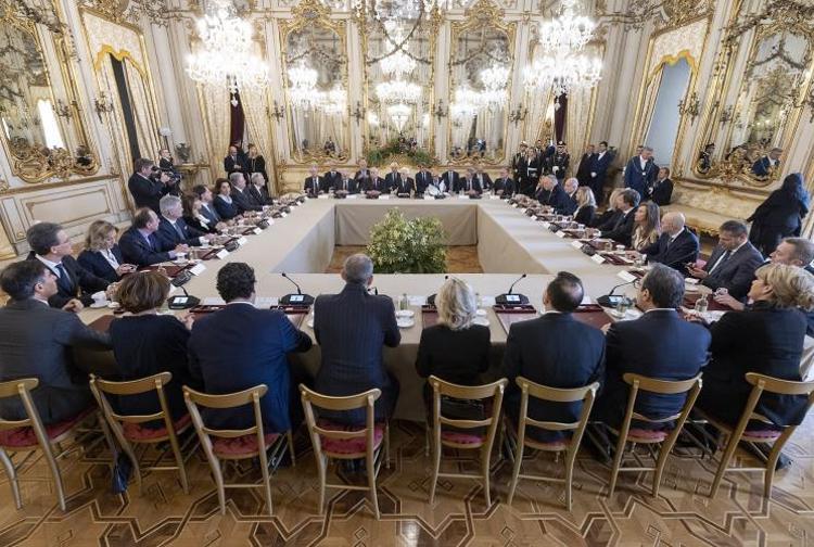 Il Presidente della Repubblica Sergio Mattarella in occasione della seduta di insediamento del Csm nella nuova composizione.