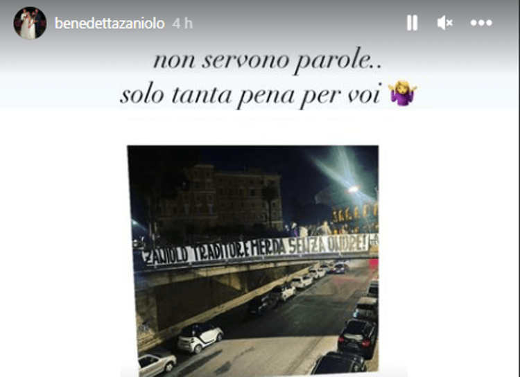 Striscioni e insulti da tifosi Roma contro Zaniolo