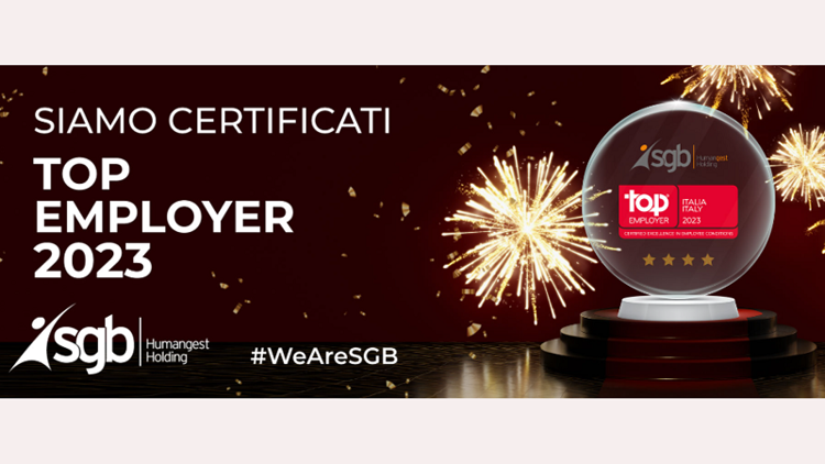 SGB Humangest certificato Top Employers per il quarto anno consecutivo