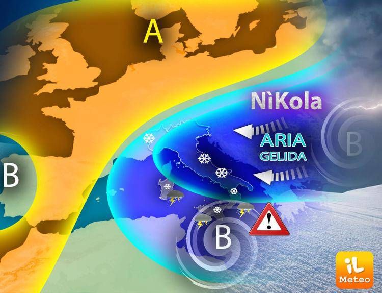 Meteo Italia, gelo si intensifica: al Sud tonnellate di neve in collina