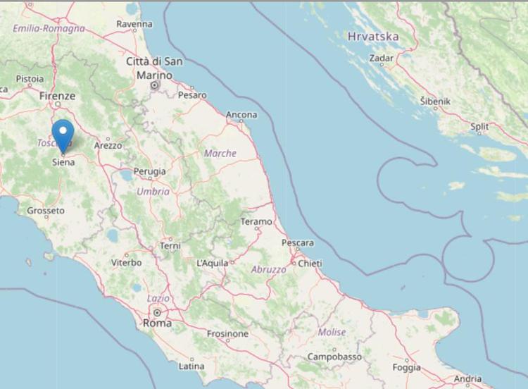 Terremoto Siena, serie di scosse: la più forte di magnitudo 3.5