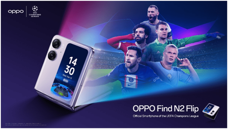 OPPO Globally Launched Its NewFind N2 Flip, Official Smartphone of the UEFA Champions League