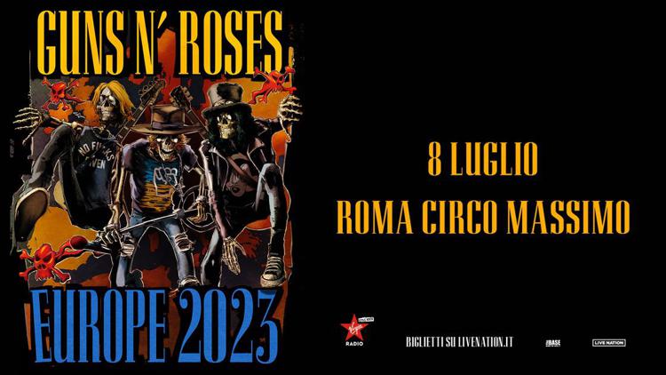 Guns N' Roses dal vivo in Italia, concerto a Roma l'8 luglio