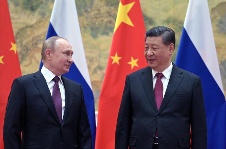 I presidenti russo e cinese, Vladimir Putin e Xi Jinping (foto Afp)