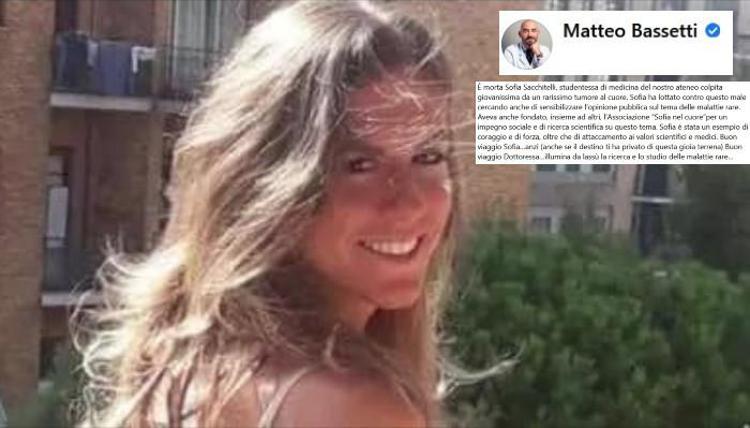 Sofia Sacchitelli è morta, Bassetti: 