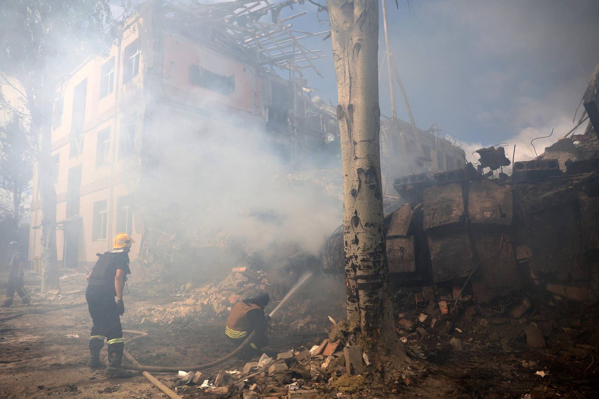 Ukraine, a sea mine explosion in Odessa.  Russian raid in Donetsk