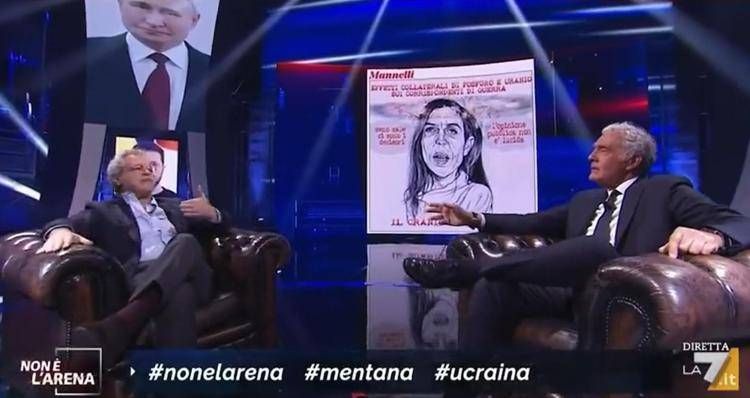 Vignetta su Francesca Mannocchi, Enrico Mentana: 