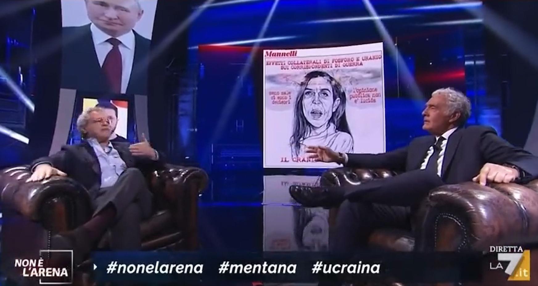 Cartoon about Francesca Manucci, Enrico Mentana: “It sucks”