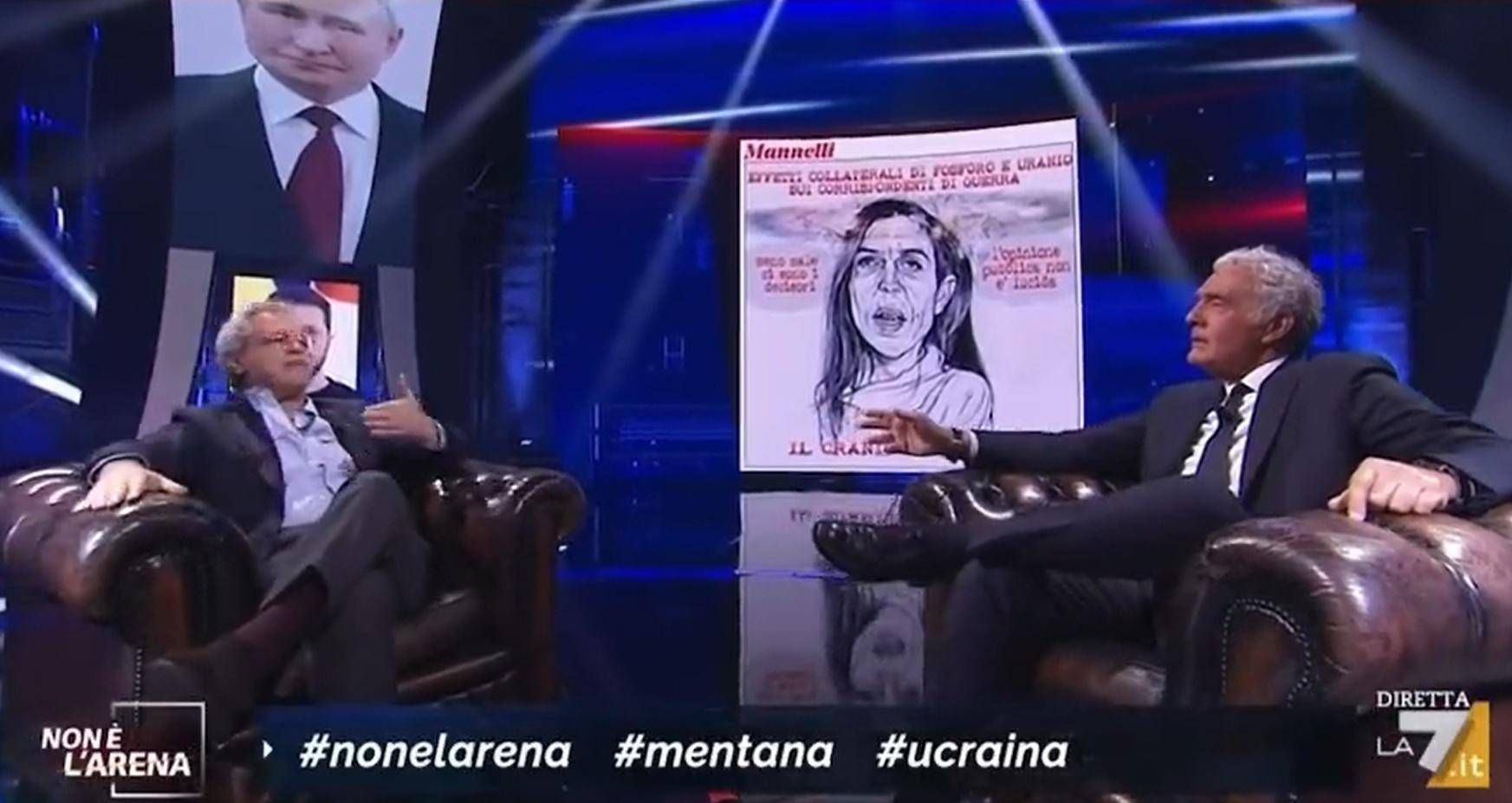 Caricatura sobre Francesca Manucci, Enrico Mentana: “Apesta”