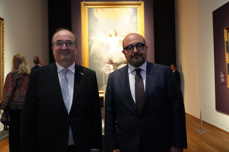 Il ministro della cultura, Gennaro Sangiuliano  questa sera al Prado, insieme all’omologo spagnolo, Miquel Iceta