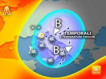 Bad weather doesn’t let go, more thunderstorms and below average temperatures: here’s where, weather map