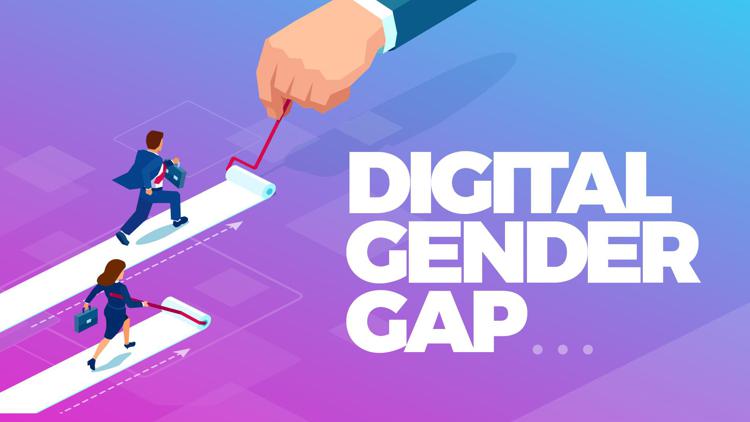 Digital gender gap banner