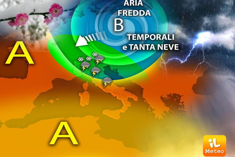 Aria artica su mezza Italia, ancora temporali e tanta neve: previsioni meteo