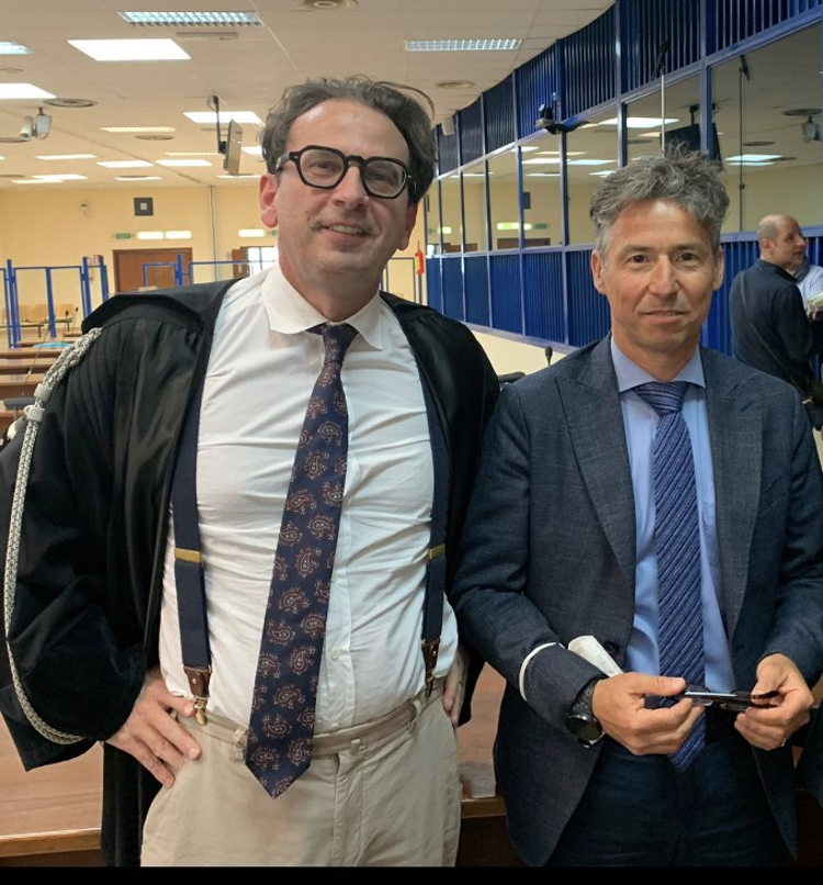 L'avvocato Trizzino con Manfredi Borsellino - (Adnkronos)