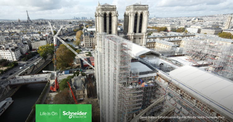 Schneider Electric contribuisce al restauro della cattedrale di Notre-Dame