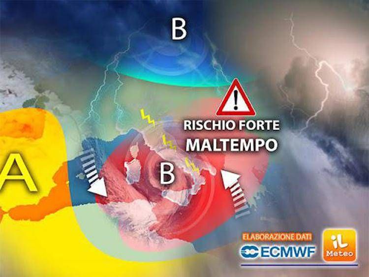 Ciclone esplosivo sull'Italia, forte maltempo per giorni