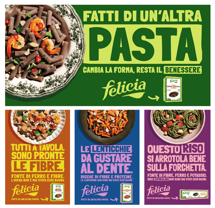 Felicia lancia la nuova campagna Fatti di un’altra pasta, 6.14 Creative Licensing firma la creatività